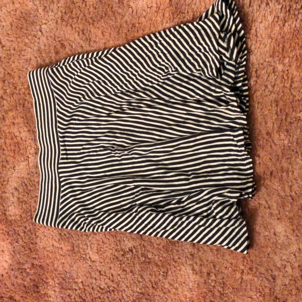 Black and white striped skirt, size 3
